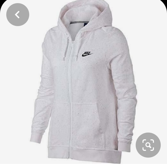 white nike zip up